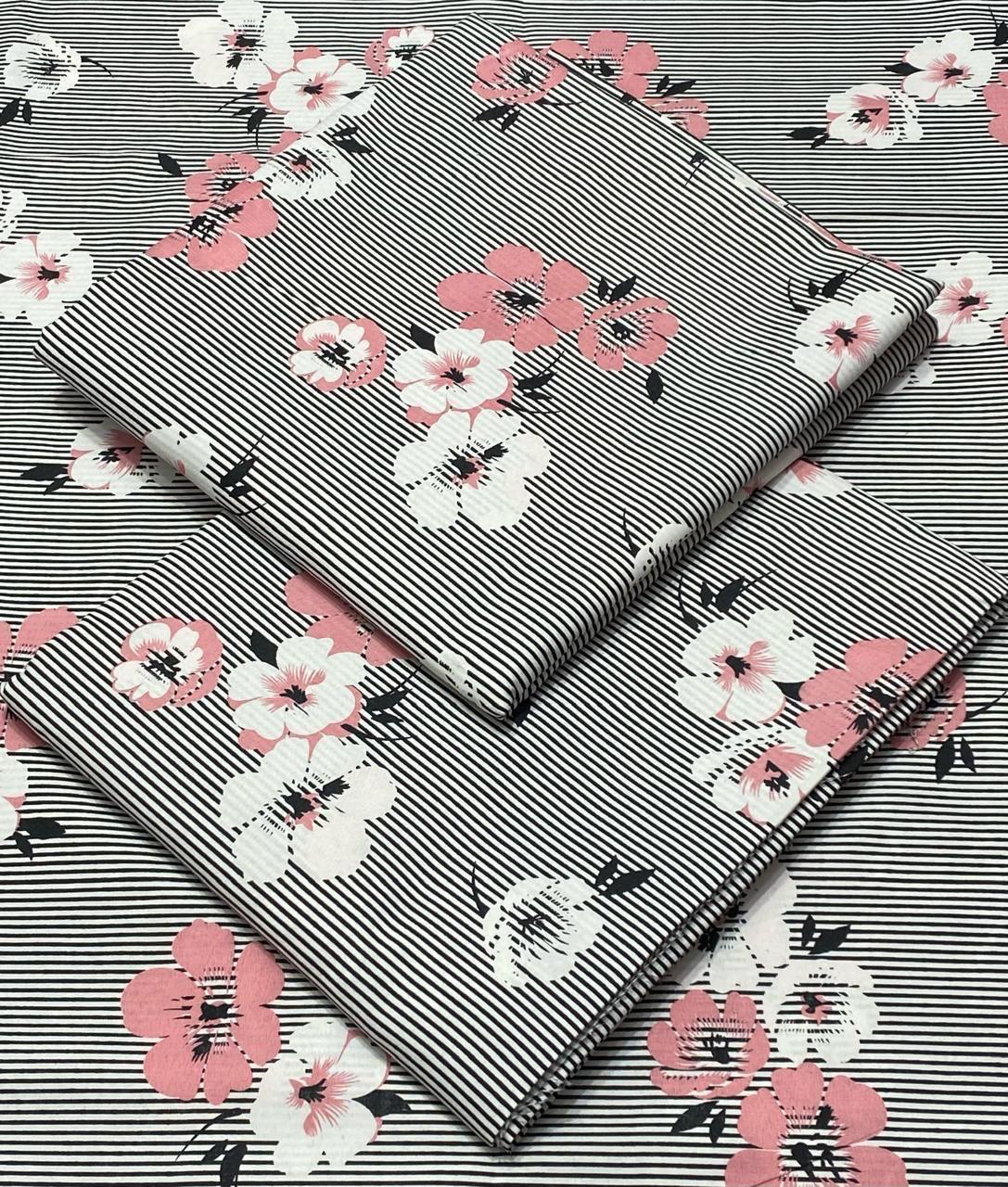 FLORAL PRINTED UNSTITCHED 2PC D-009