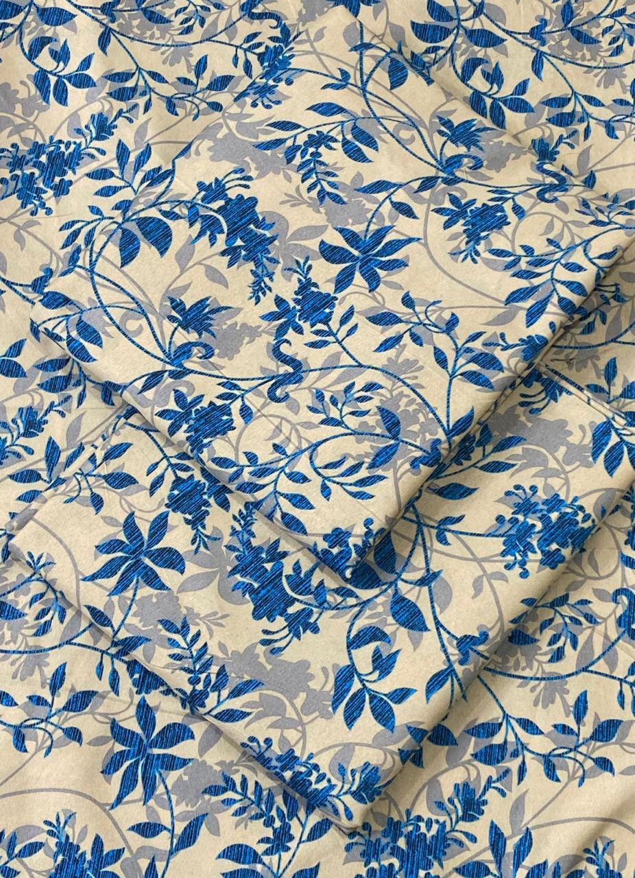FLORAL PRINTED UNSTITCHED 2PC D-018