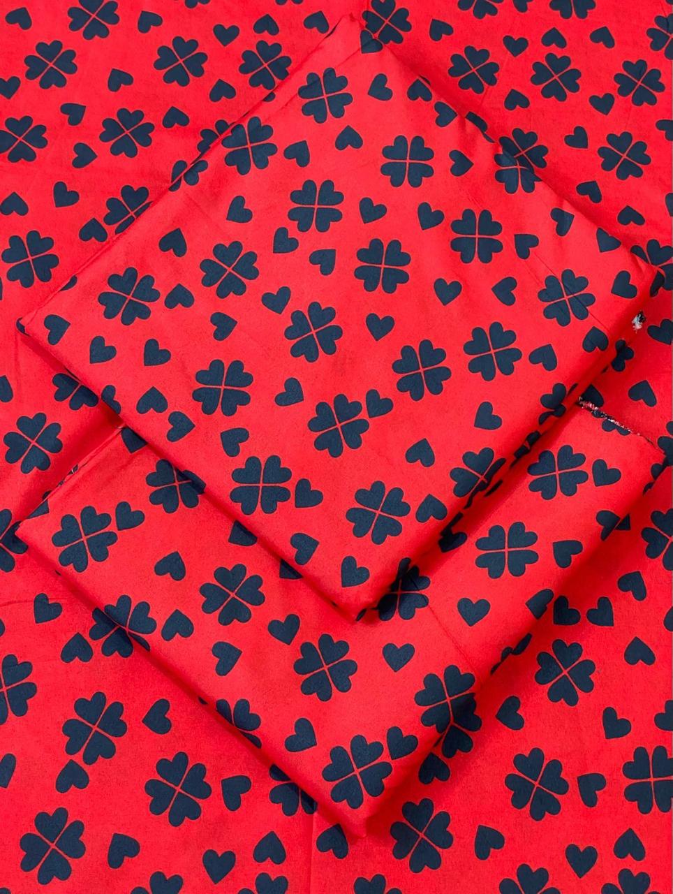 FLORAL PRINTED UNSTITCHED 2PC D-027