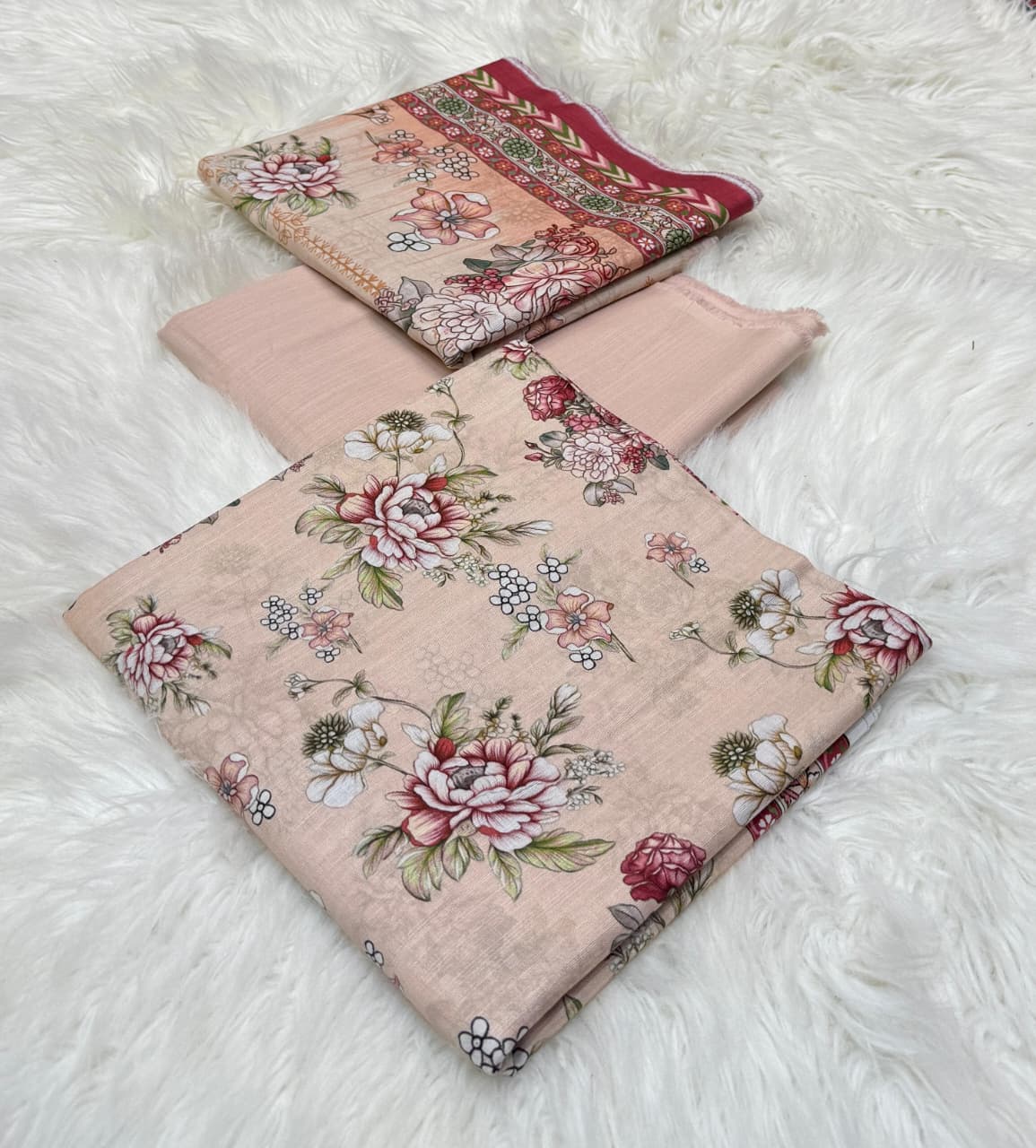 Bin Saeed Khaddar Printed Unstitched 3Piece D-032