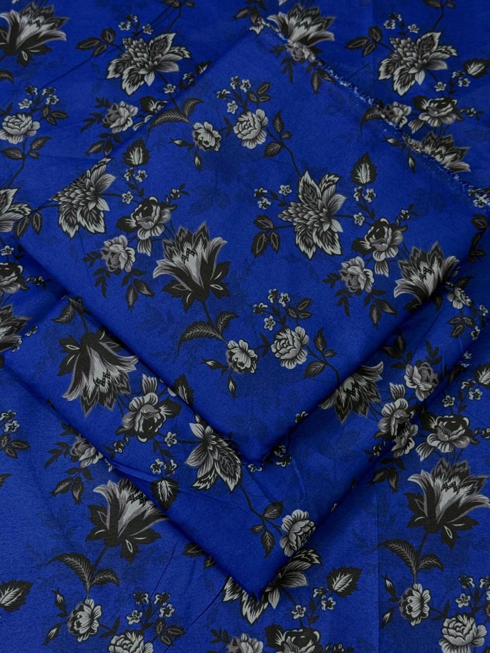FLORAL PRINTED UNSTITCHED 2PC D-005