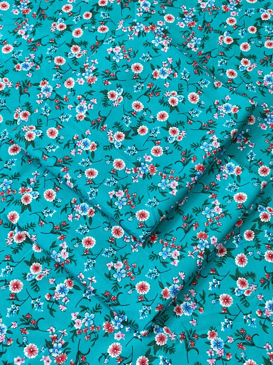 FLORAL PRINTED UNSTITCHED 2PC D-006