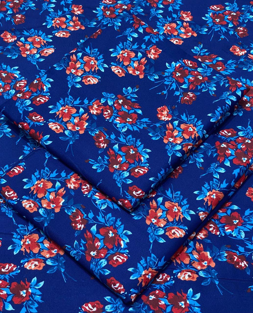FLORAL PRINTED UNSTITCHED 2PC D-008