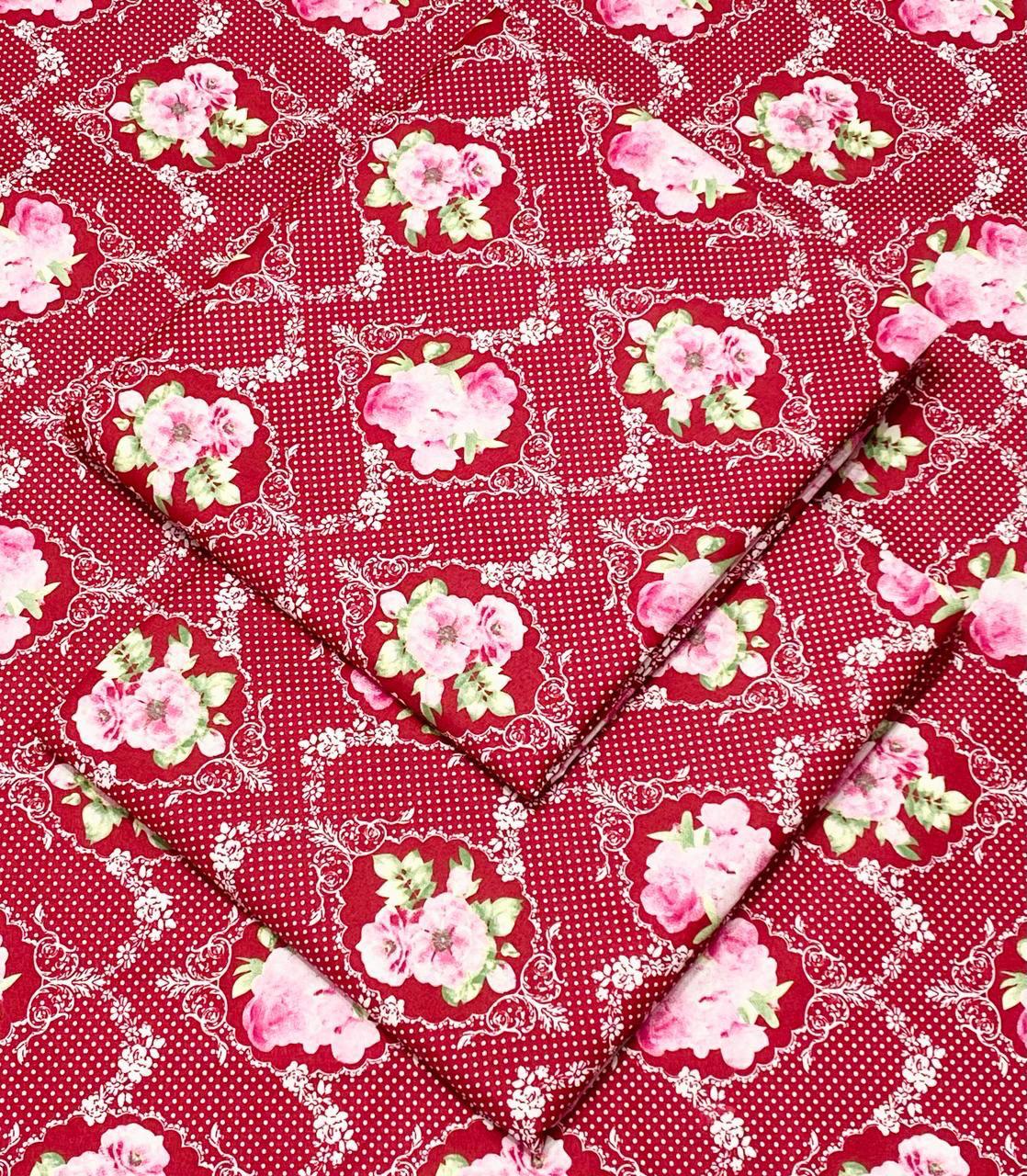 FLORAL PRINTED UNSTITCHED 2PC D-010