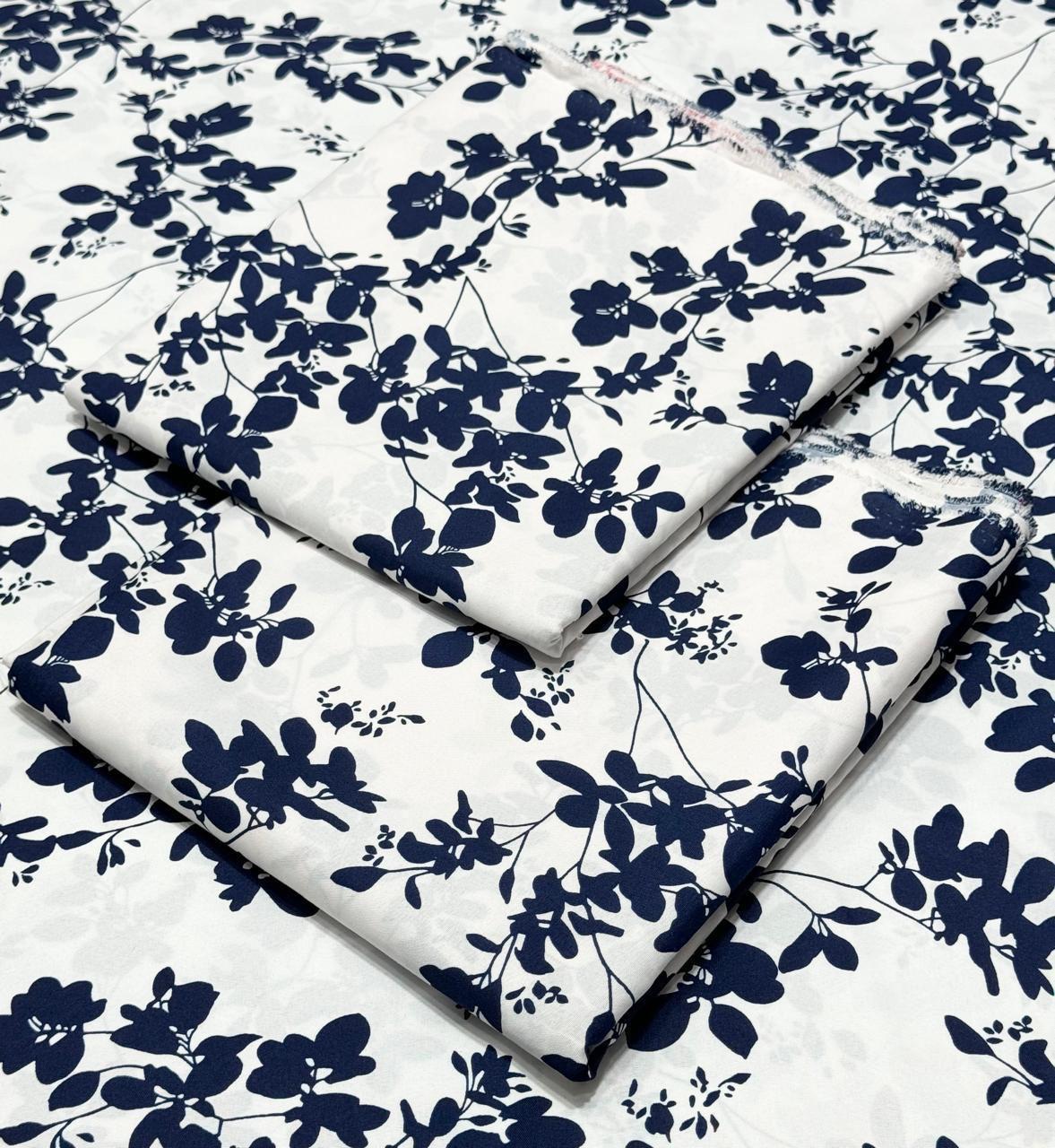 FLORAL PRINTED UNSTITCHED 2PC D-011