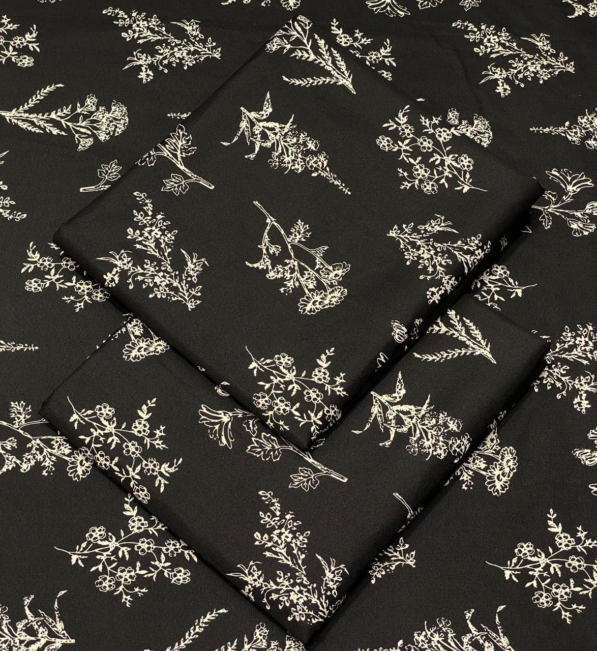 FLORAL PRINTED UNSTITCHED 2PC D-013
