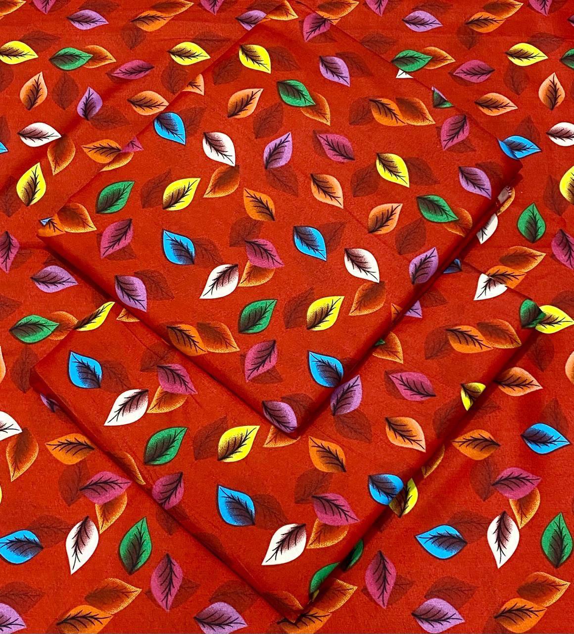 FLORAL PRINTED UNSTITCHED 2PC D-014