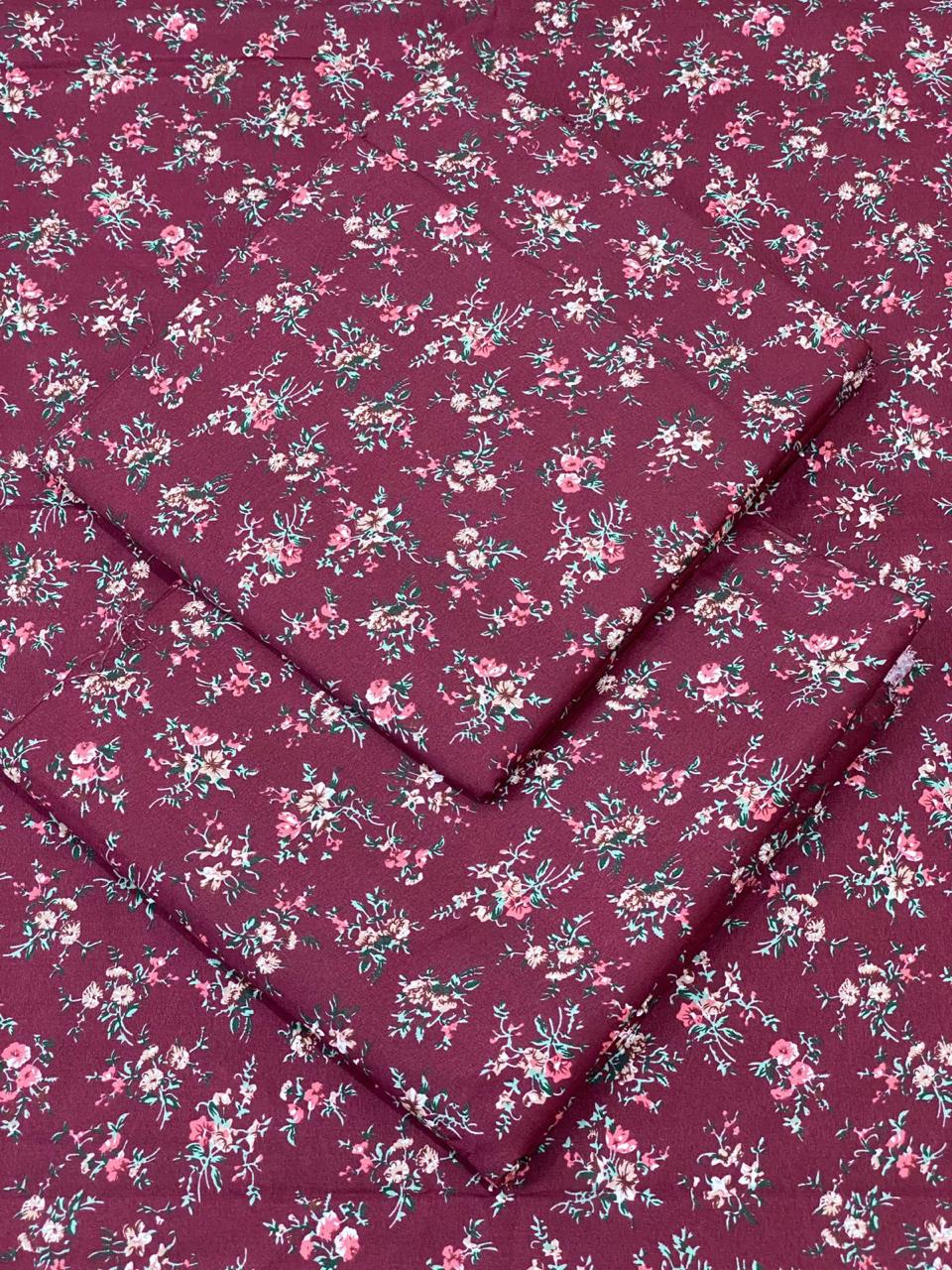 FLORAL PRINTED UNSTITCHED 2PC D-016