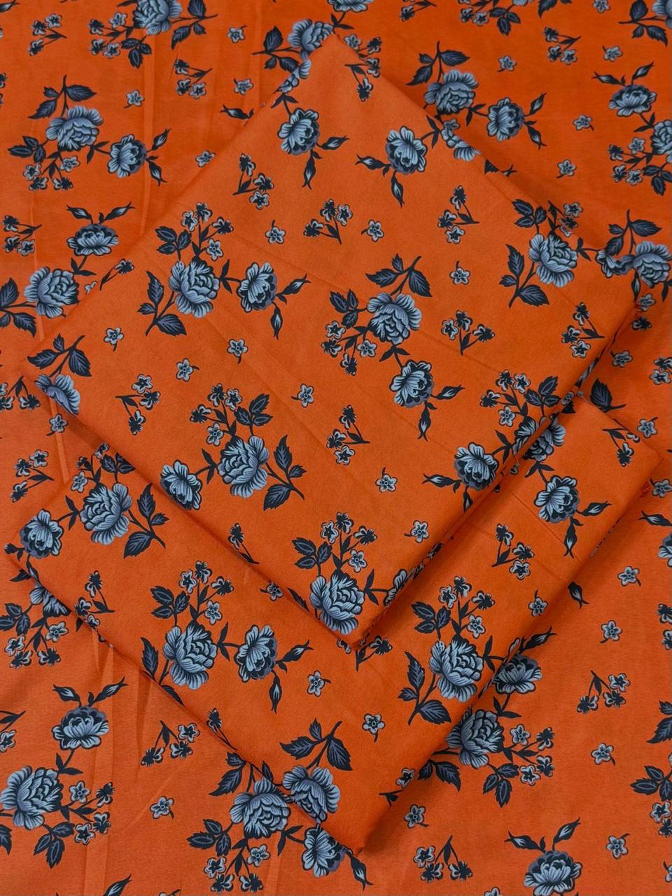 FLORAL PRINTED UNSTITCHED 2PC D-023