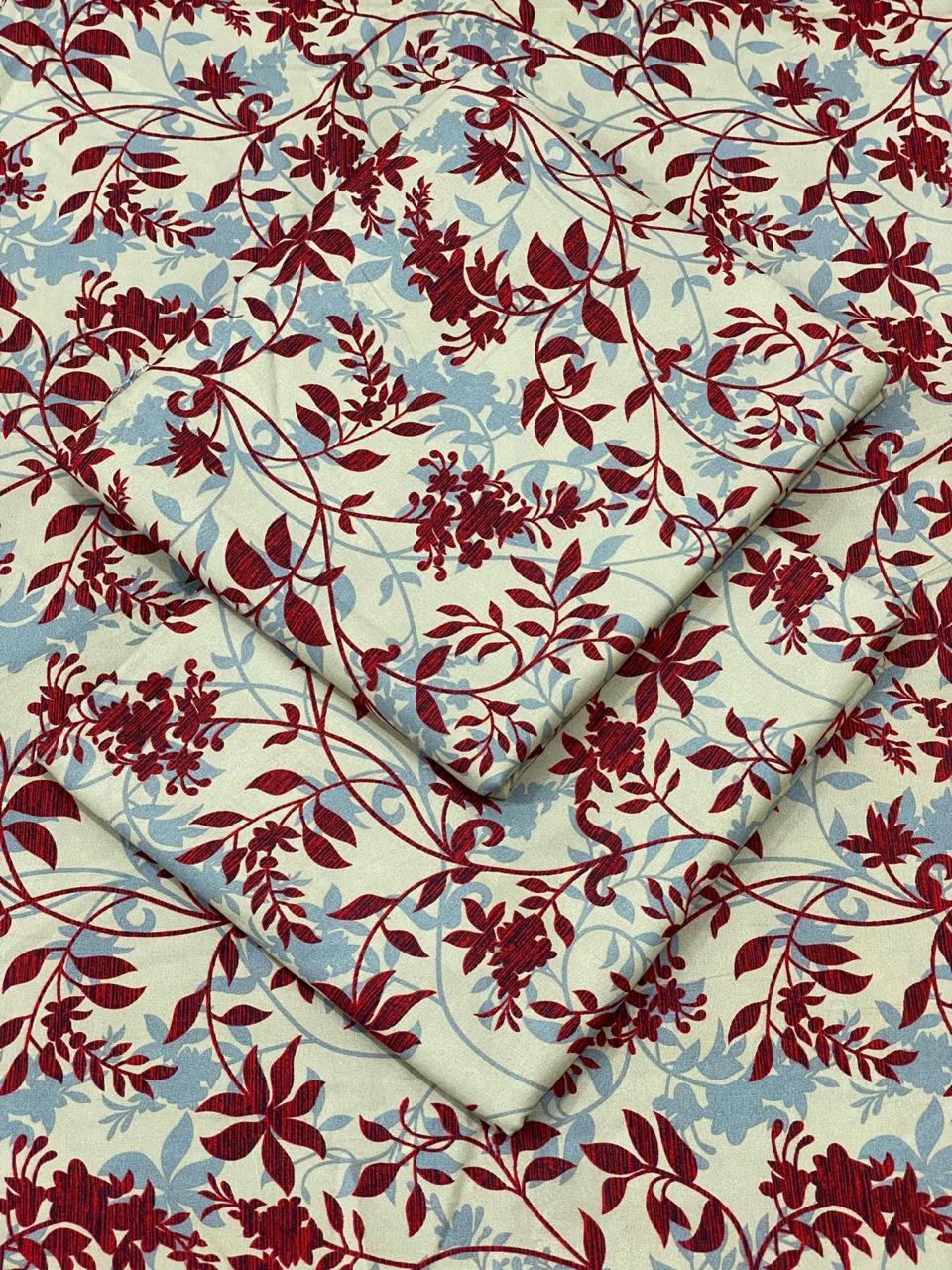 FLORAL PRINTED UNSTITCHED 2PC D-025