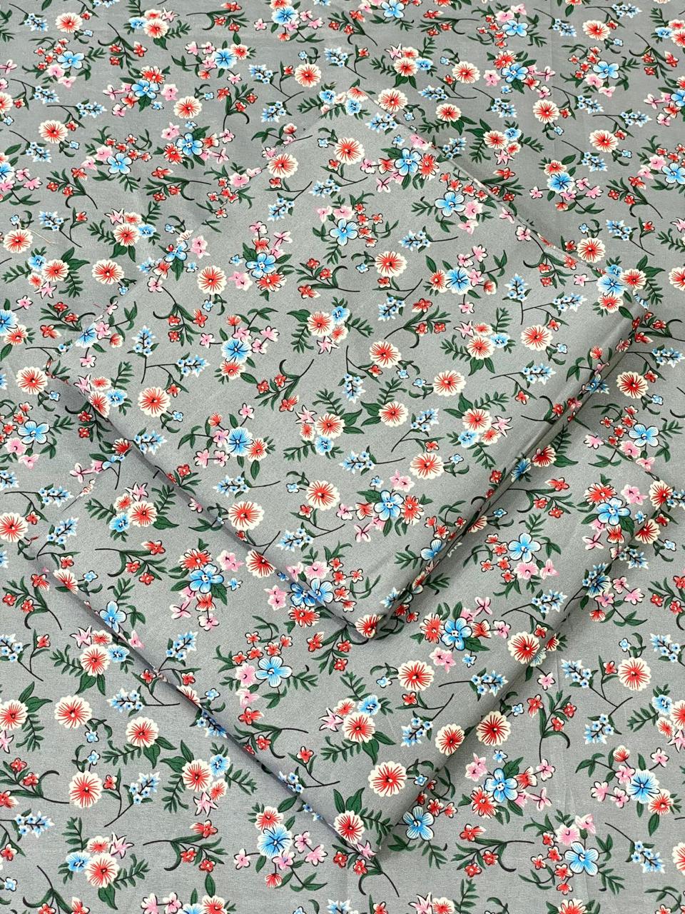 FLORAL PRINTED UNSTITCHED 2PC D-026