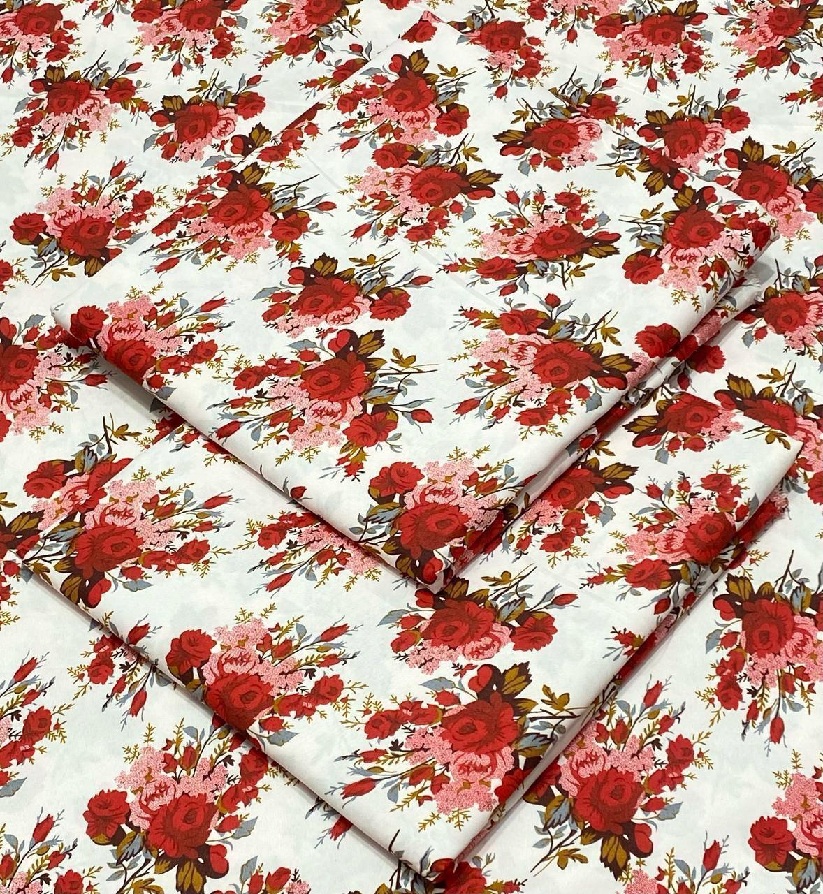 FLORAL PRINTED UNSTITCHED 2PC D-028