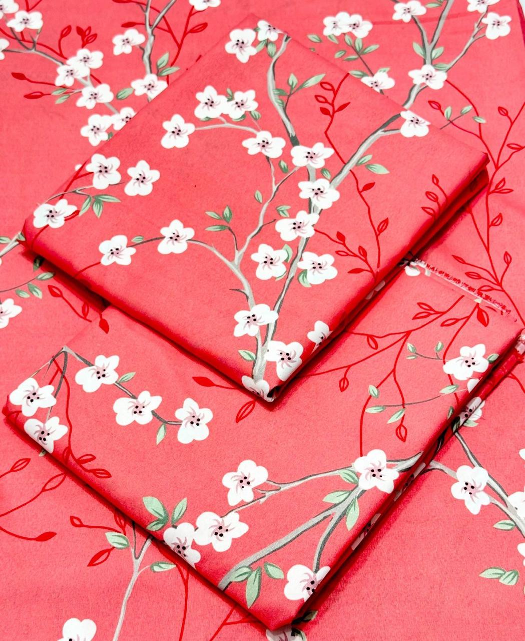 FLORAL PRINTED UNSTITCHED 2PC D-031