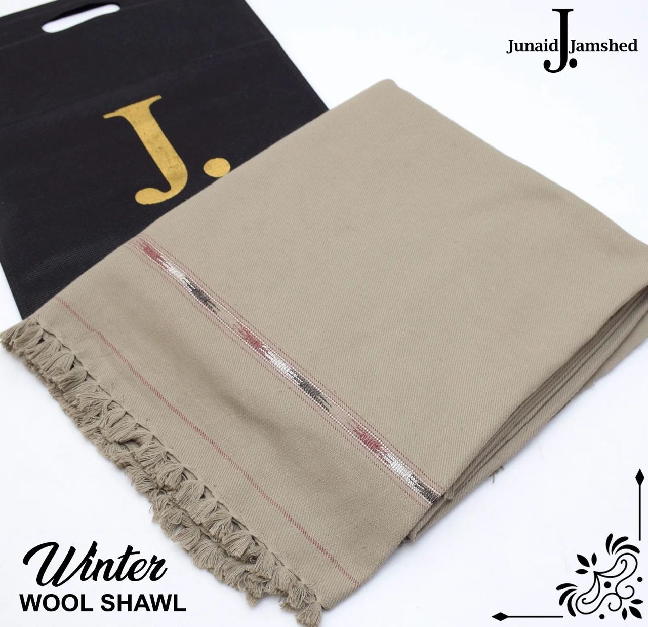 J. MEN'S WOOL SHAWL LIGHT GREY.