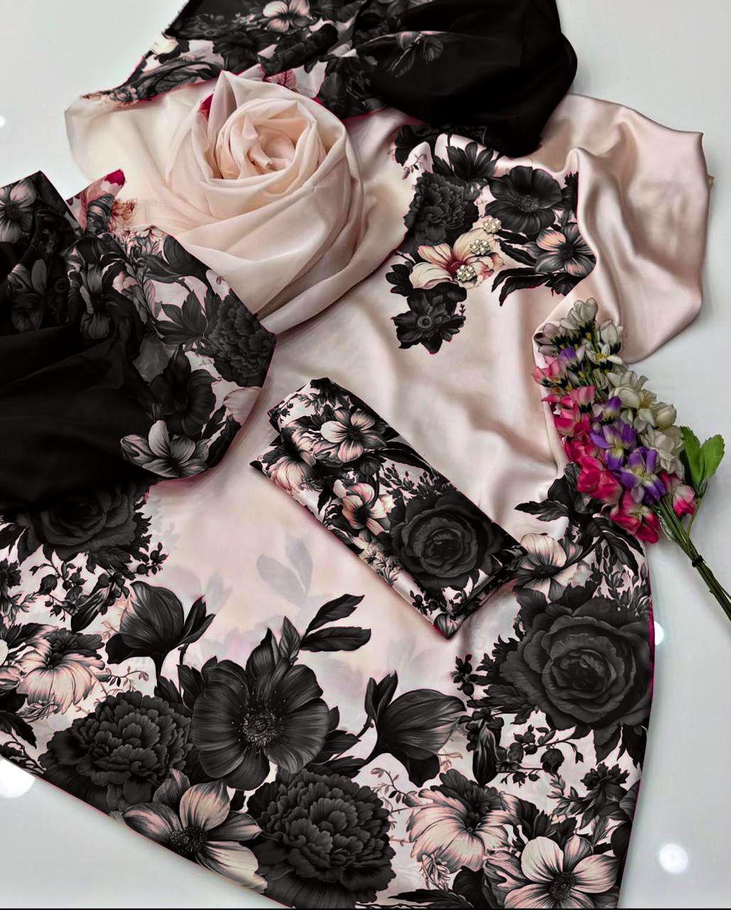 IZNIK SHAMOOZ SILK UNSTITCHED 3PC D-011
