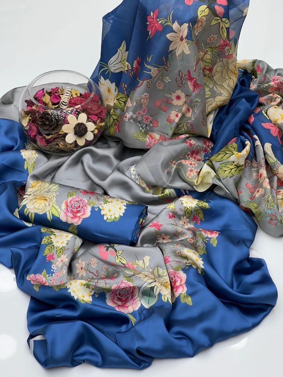 IZNIK SHAMOOZ SILK UNSTITCHED 3PC D-012