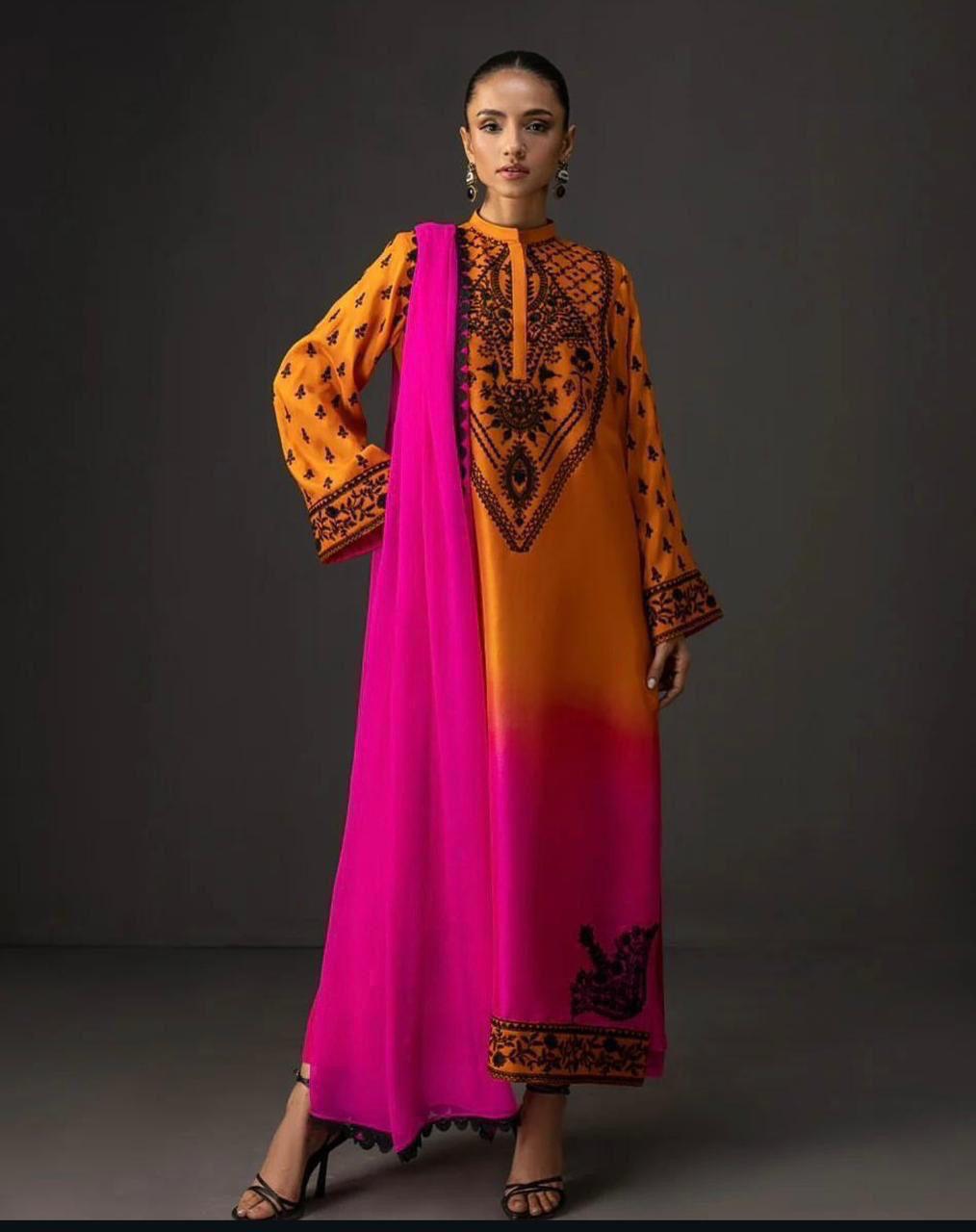 IZNIK SHAMOOZ SILK UNSTITCHED 3PC D-016