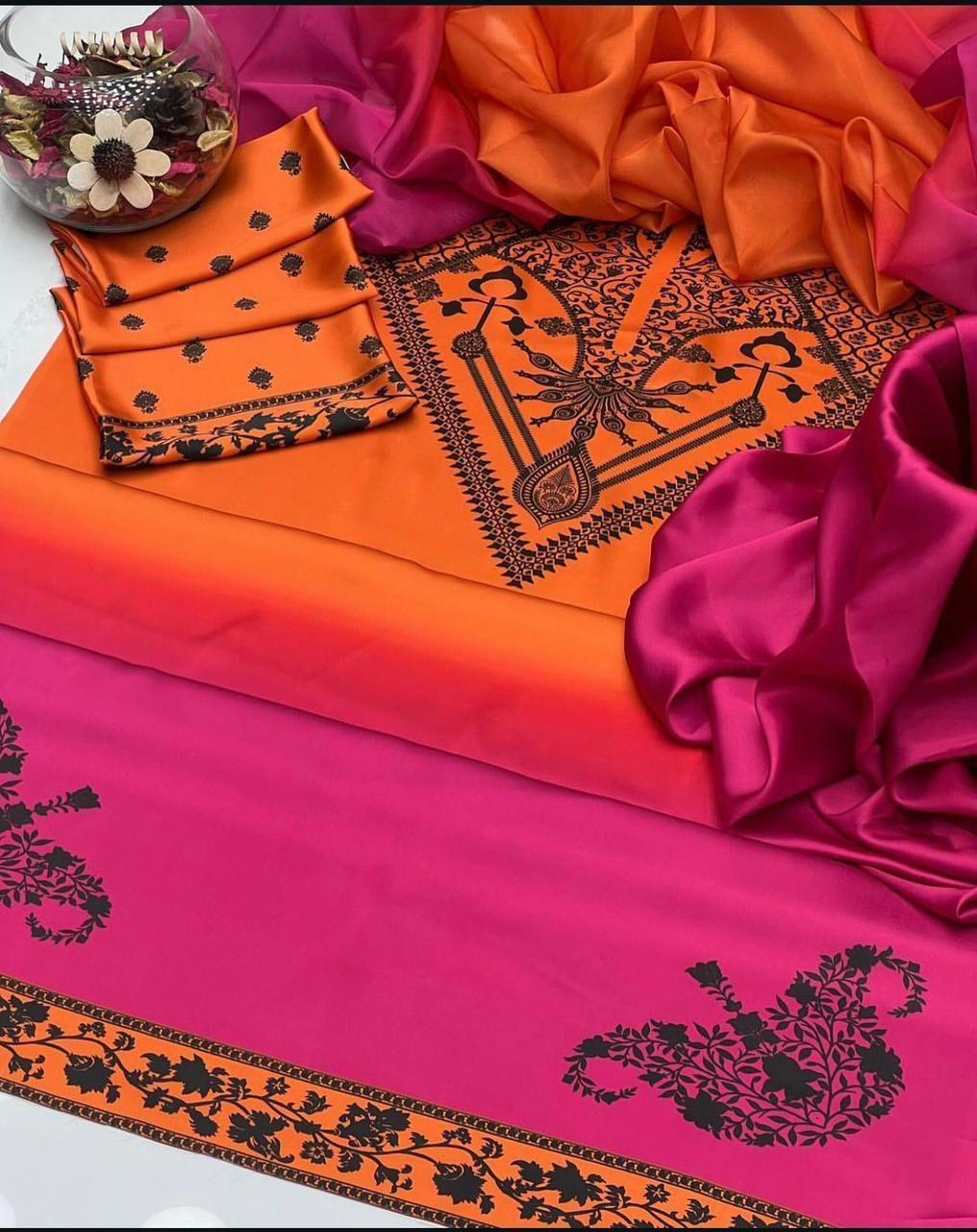 IZNIK SHAMOOZ SILK UNSTITCHED 3PC D-016