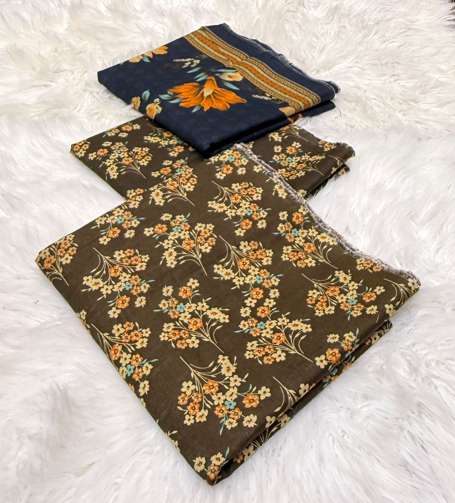 Bin Saeed Khaddar Printed Unstitched 3Piece D-028