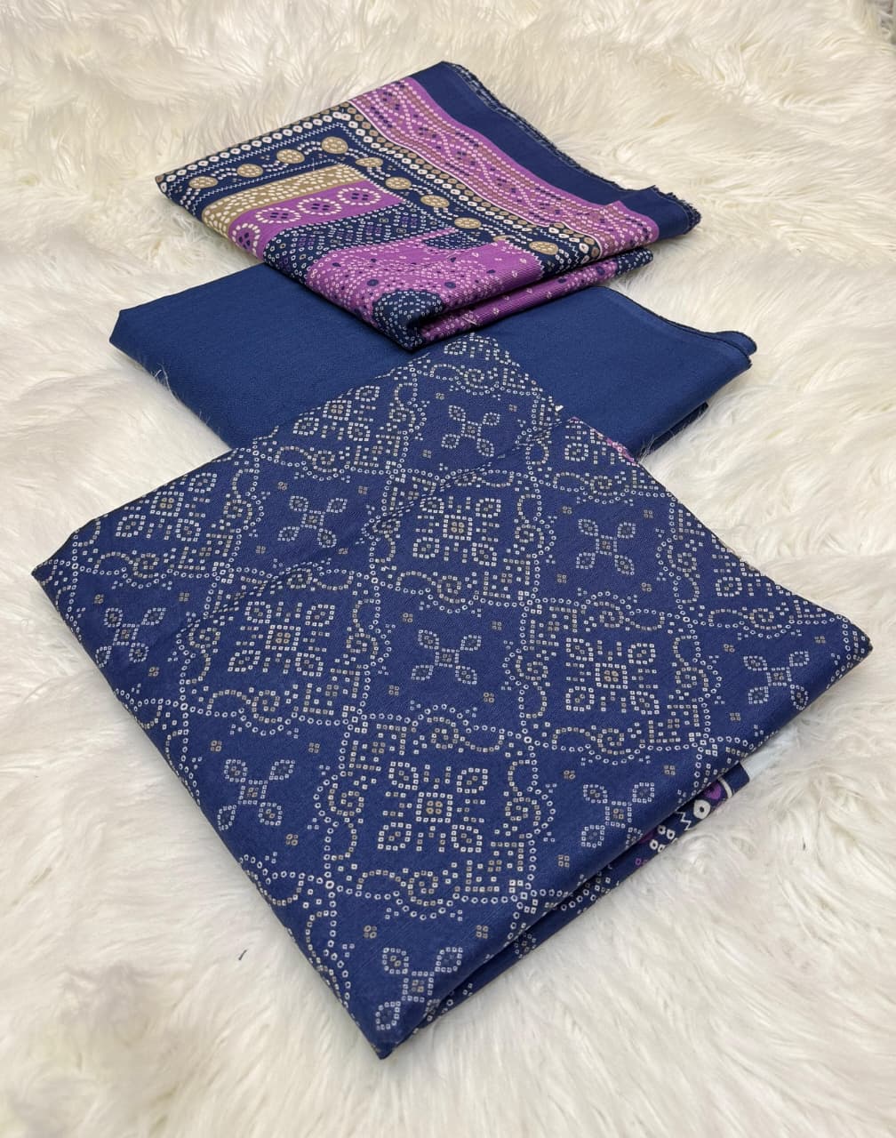 Bin Saeed Khaddar Printed Unstitched 3Piece D-036