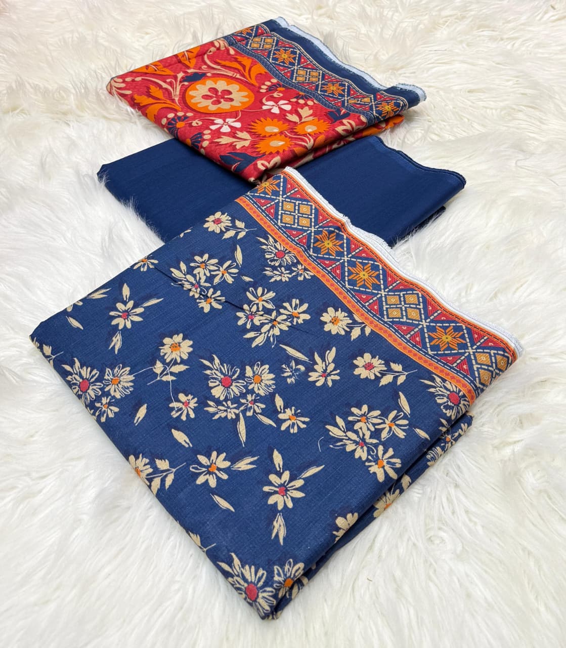 Bin Saeed Khaddar Printed Unstitched 3Piece D-039