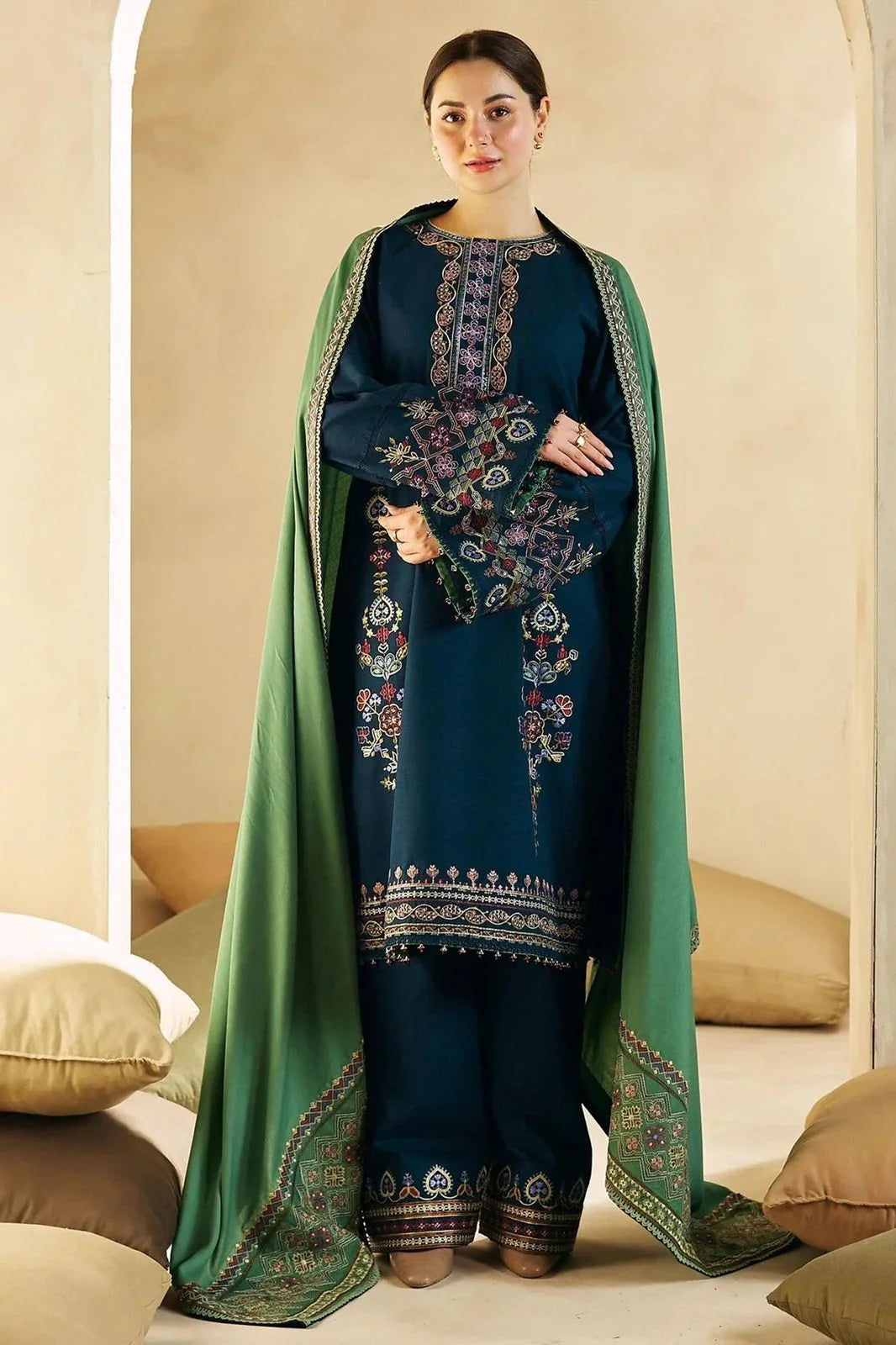 COCO DHANAK 3PC | EMBROIDERY | D#2109