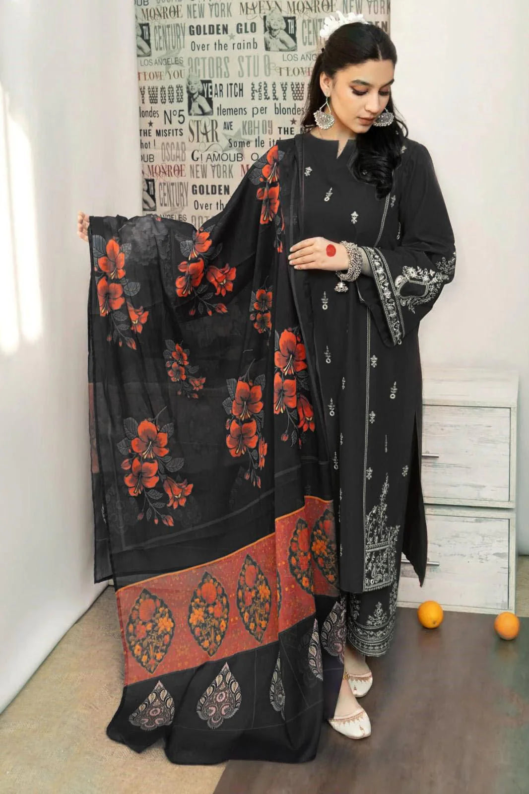 URGE DHANAK 3PC | EMNROIDERY | D#4535