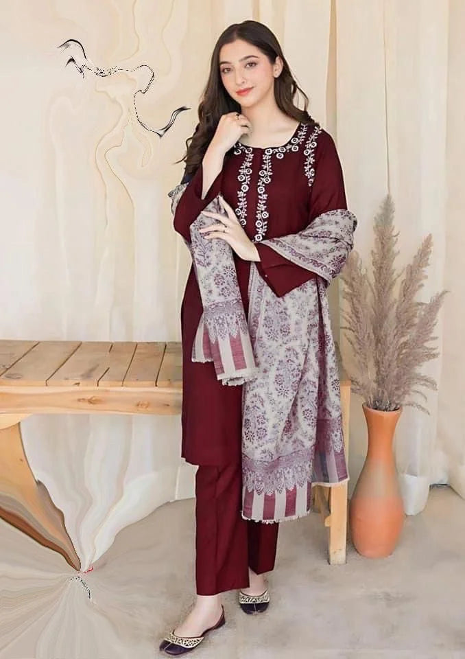 ASLING DHANAK 3PC | EMBROIDERY | D#3127